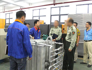 中國人民解放軍總后勤部驗收泰瑞醫(yī)用制氧機(jī)